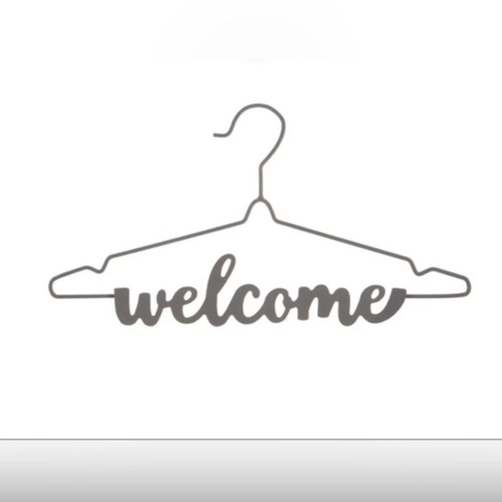 Laundry Room Decor Sign Gray Metal Hanger Welcome Store Sewing Craft Room NWT - Picture 8 of 8